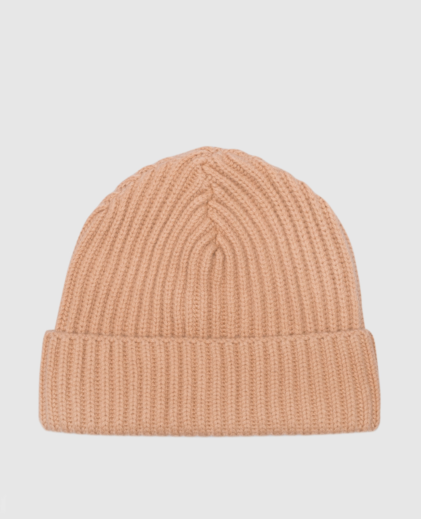 

Beige cashmere hat Solotre