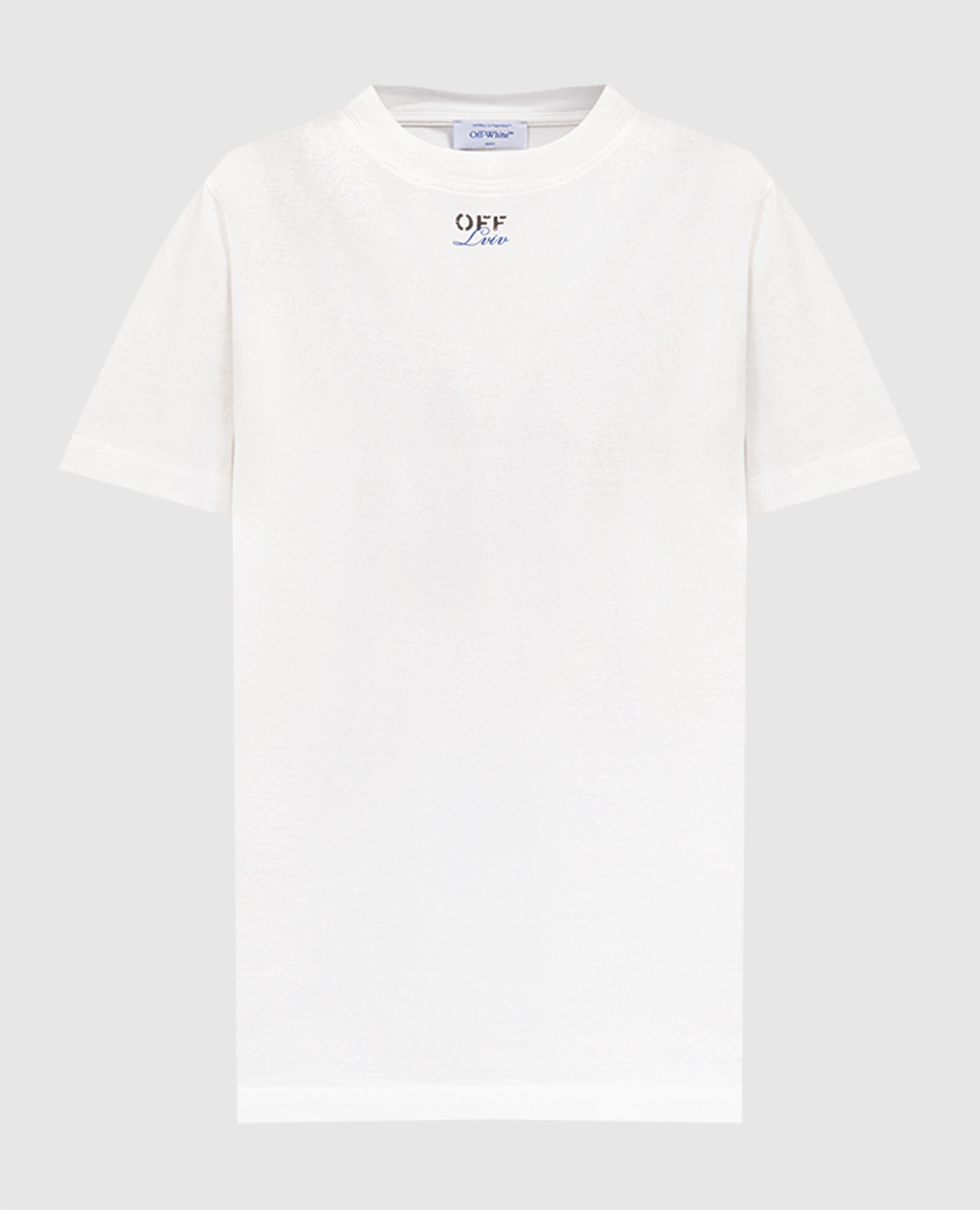 White t-shirt with off-white lviv print off-white