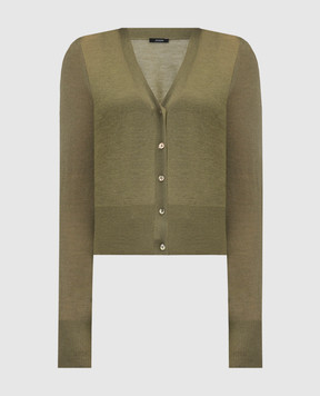 JOSEPH Khaki cashmere cardigan JF008200