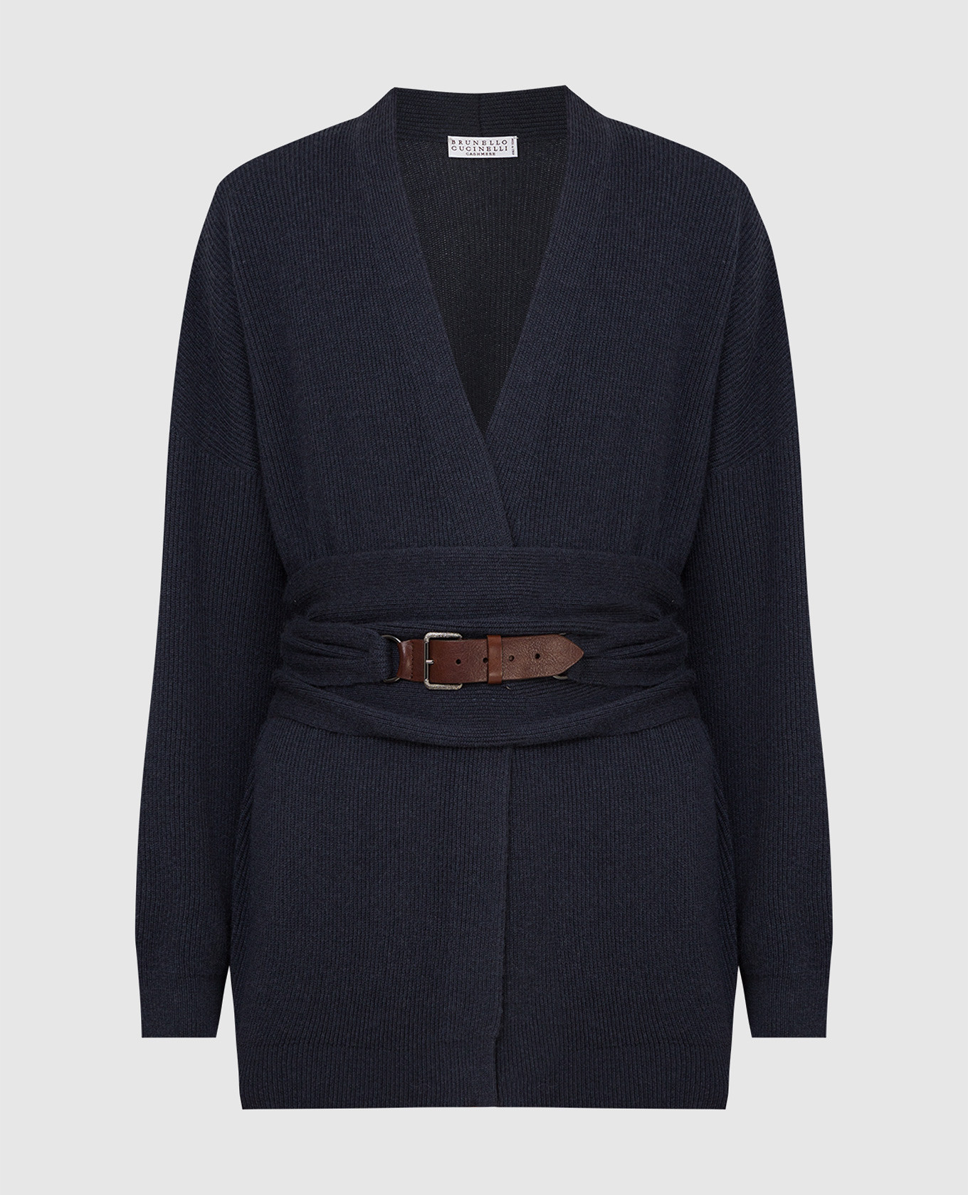 Navy blue cashmere cardigan brunello cucinelli