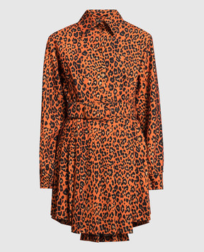 Ermanno Scervino Orange dress in animalistic print D412Q307OFX