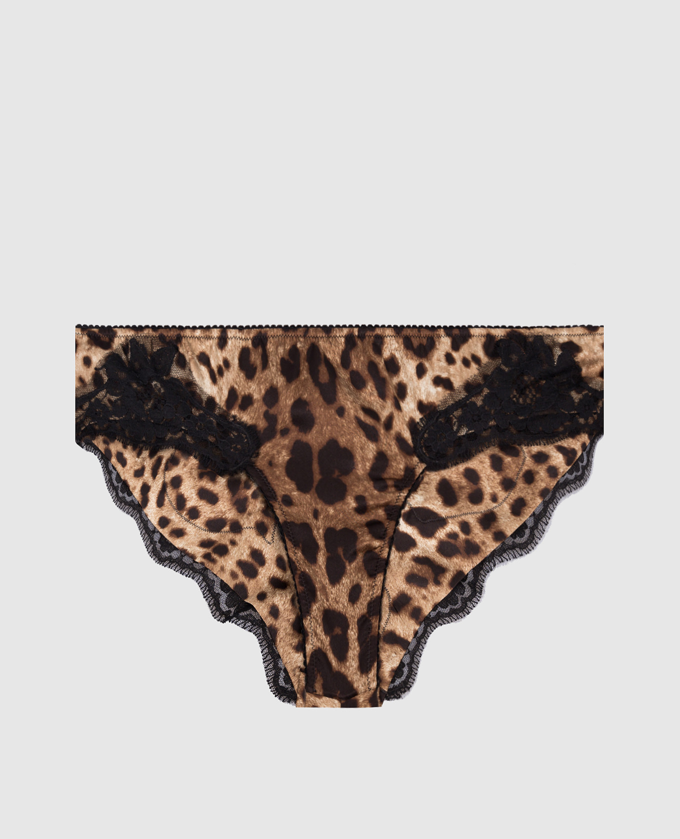 

Brazilian panties in leopard print with lace Dolce&Gabbana, Brown
