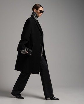 The Row Black straight cut Ardon coat 7569W1439