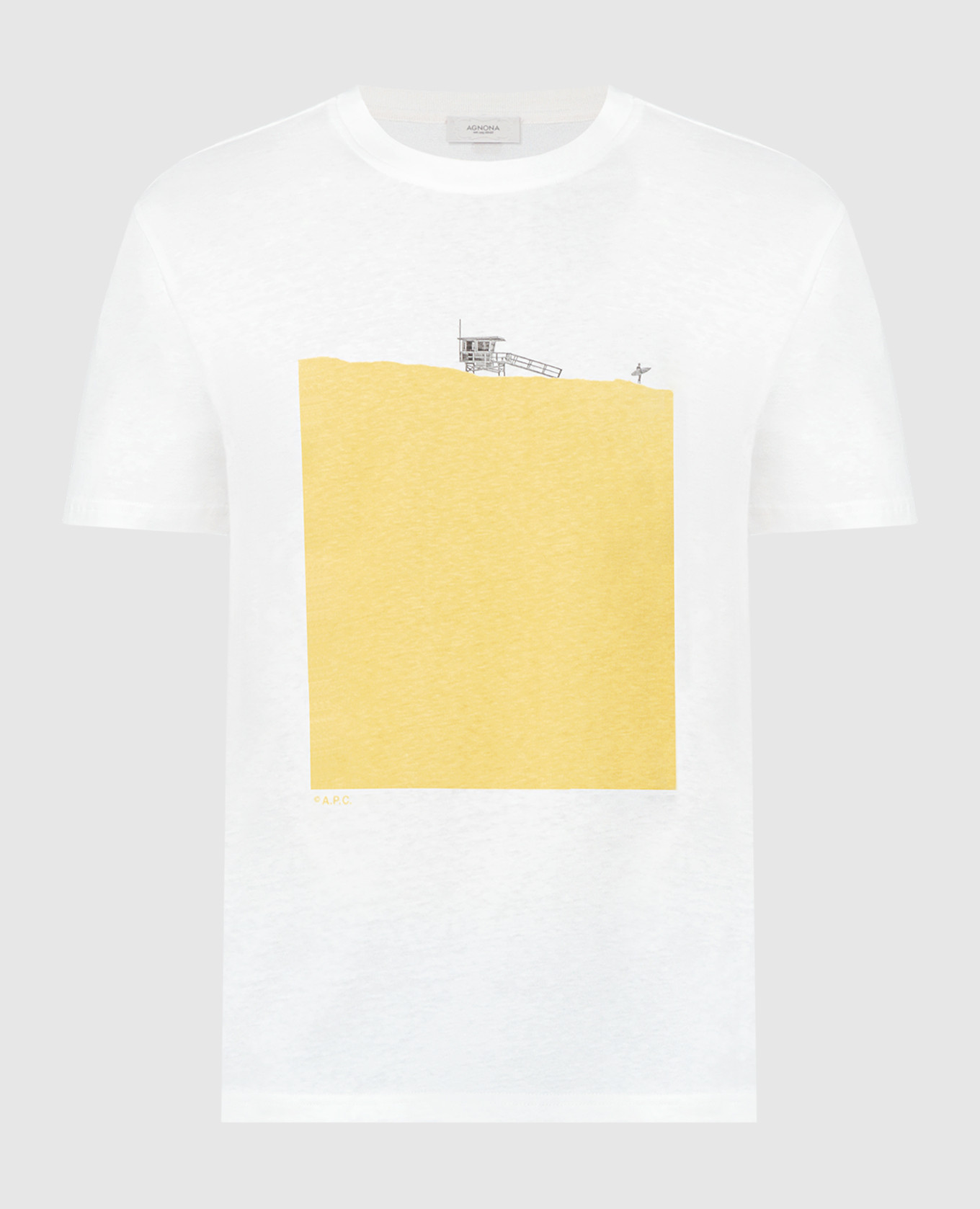 

Crush Jaune white t-shirt with print A.P.C