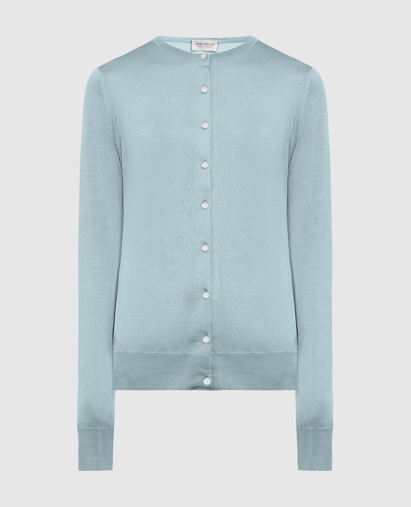 Turquoise buttercup wool cardigan john smedley