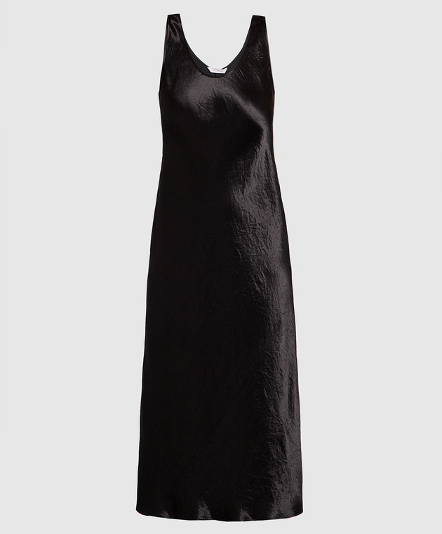 max mara leisure talete satin midi dress Max Mara Womens Dark Grey Talete Sleeveless Woven Midi Dress 8