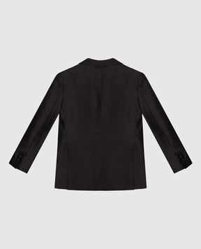 Stefano Ricci Children's black patterned silk jacket Y4RF372000HC3094