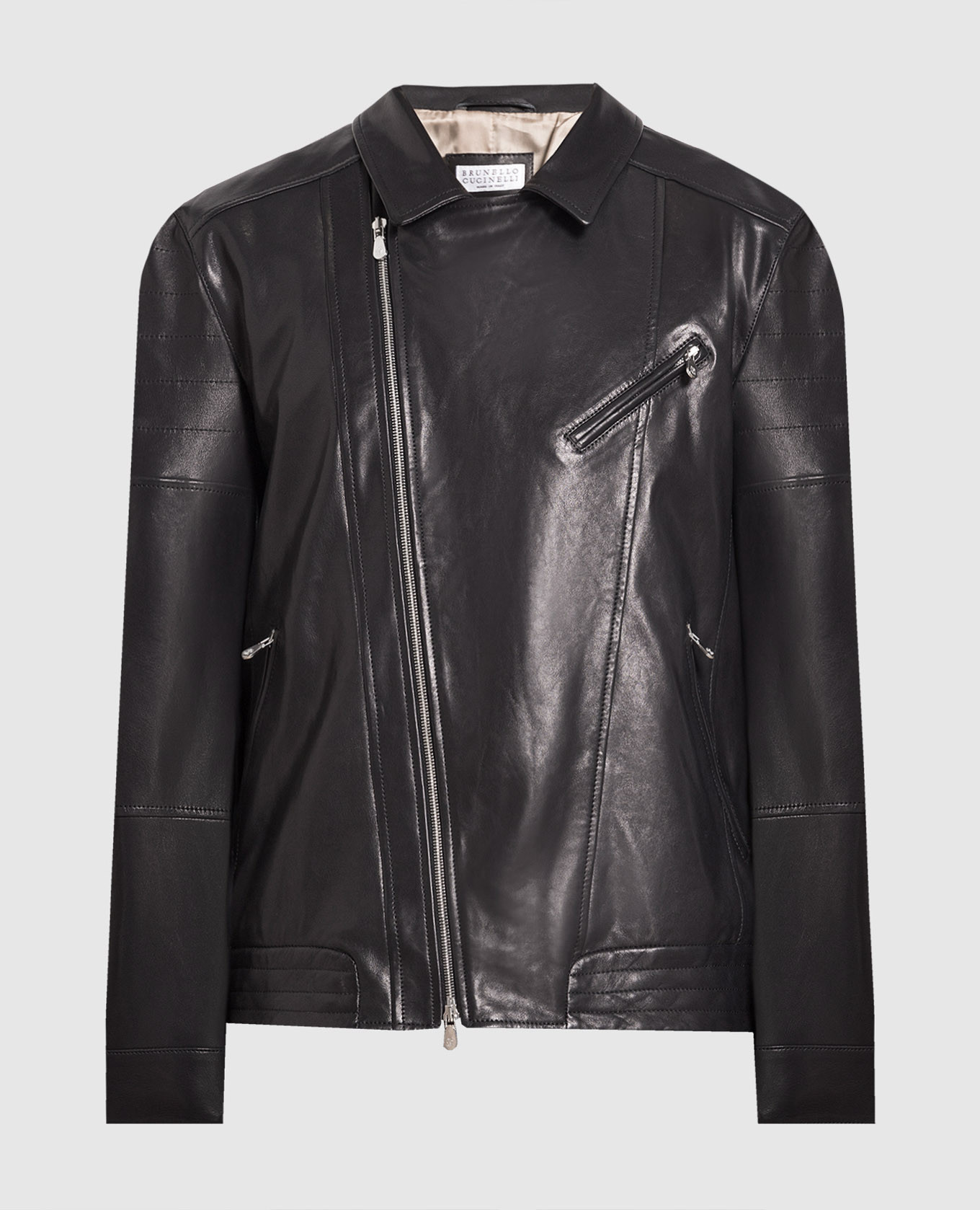 

Black leather jacket Brunello Cucinelli