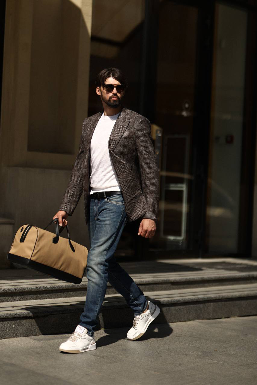 

Brown plaid blazer Dolce&Gabbana