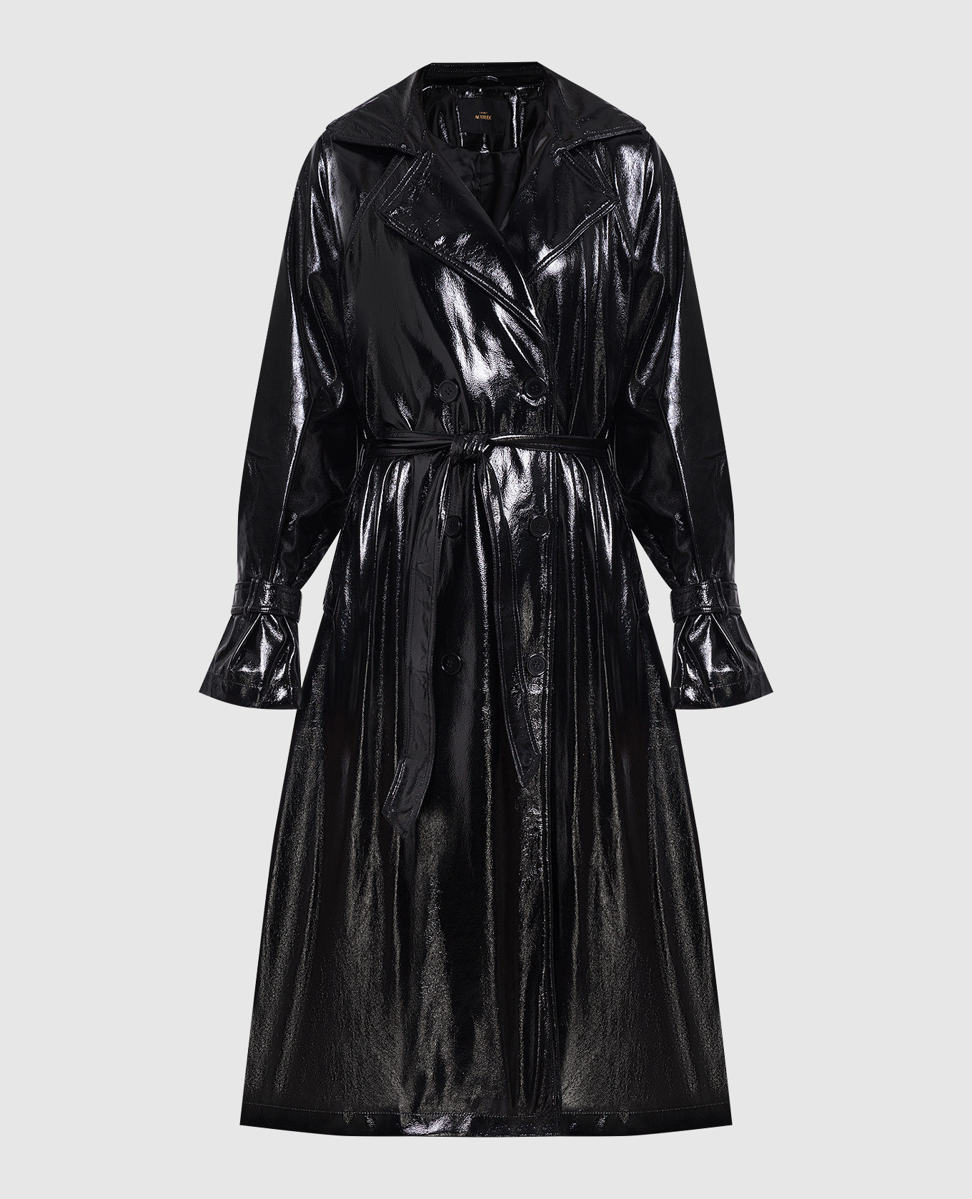 

Black trench coat with a shiny effect Twinset Actitude, Черный