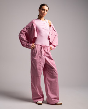 Juun.j Pink t-shirt on one shoulder JW4442W01X