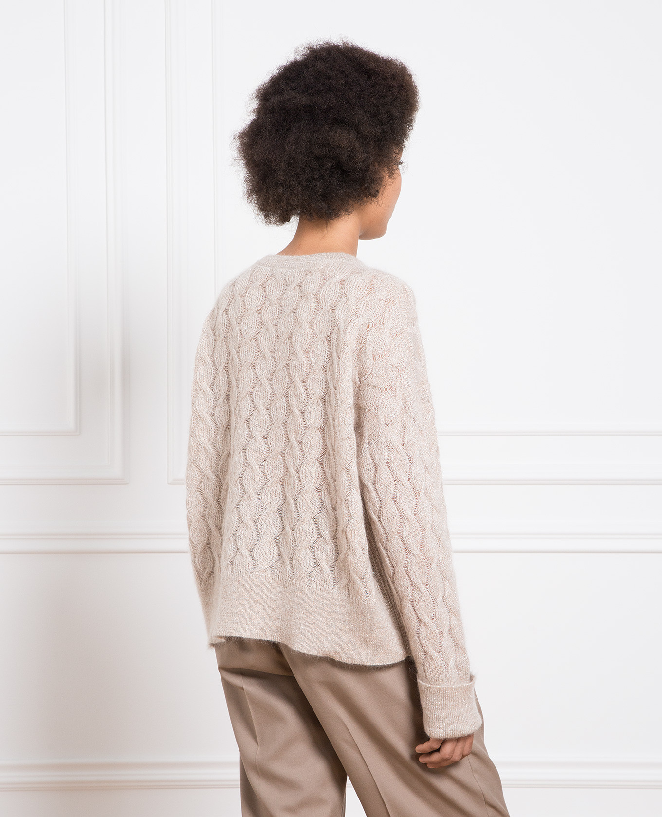 

Beige sweater with lurex Brunello Cucinelli