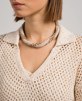 Peserico Beige necklace with beads S35376C0CC080
