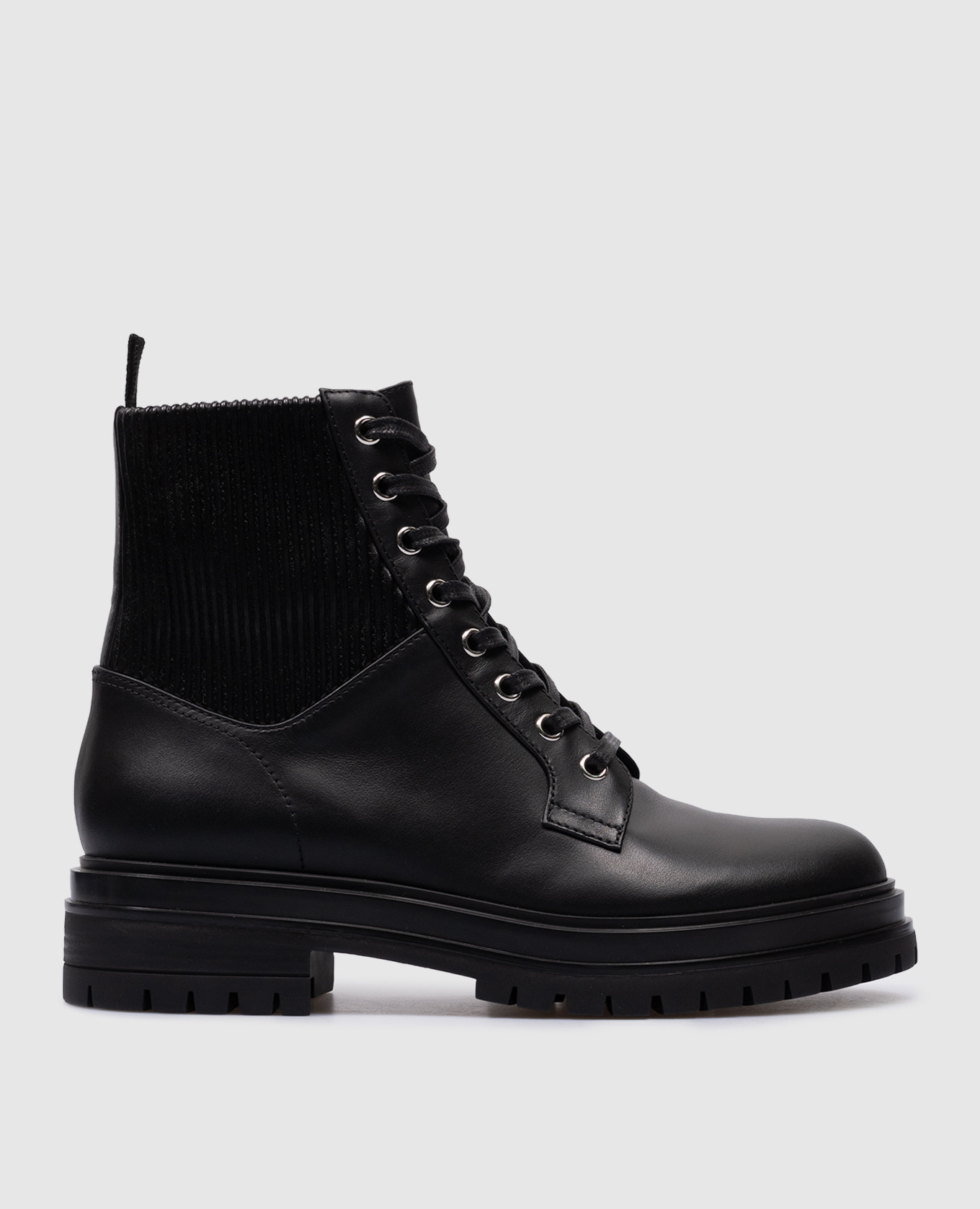 

Martis 20 black leather boots Gianvito Rossi, Черный