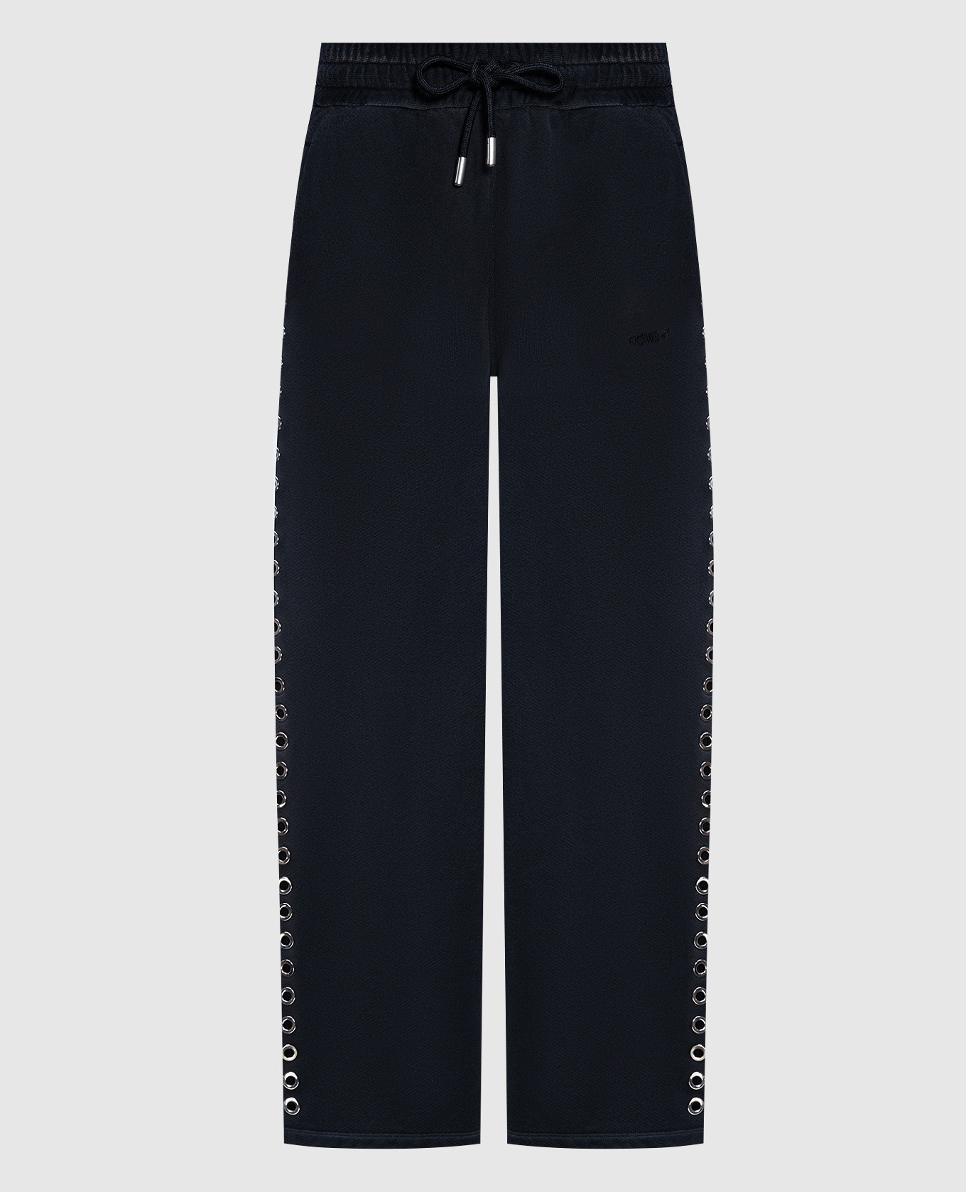 Gray sweatpants with eyelets and logo off-white