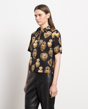 Dolce&Gabbana Black shirt in a print F5G15THS5D8