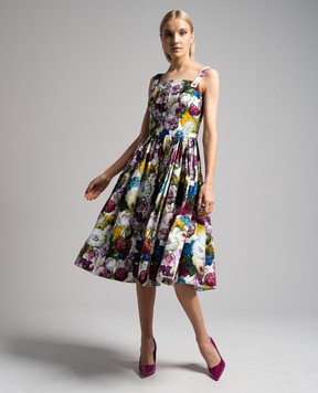 Dolce&Gabbana Nocturnal Flower midi dress F6ZT0THS5Q2