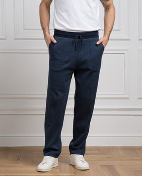 Canali Blue melange sweatpants MJ02044T0836