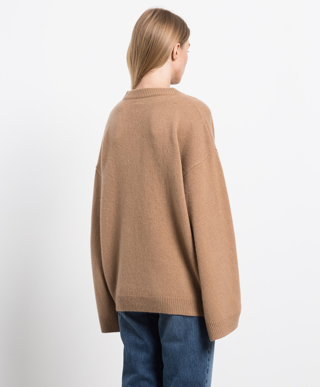 Toteme - Camel wool and cashmere sweater with logo
