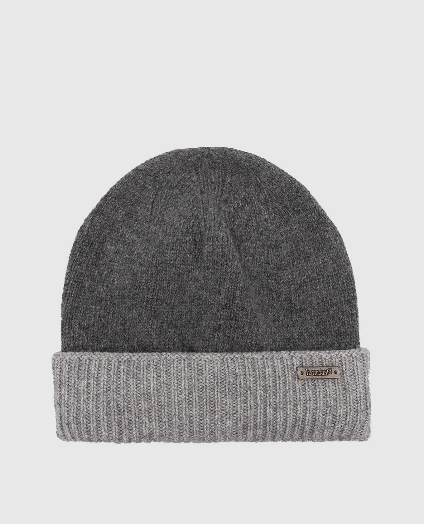 

Children's gray cap made of wool and cashmere Il Trenino, Серый