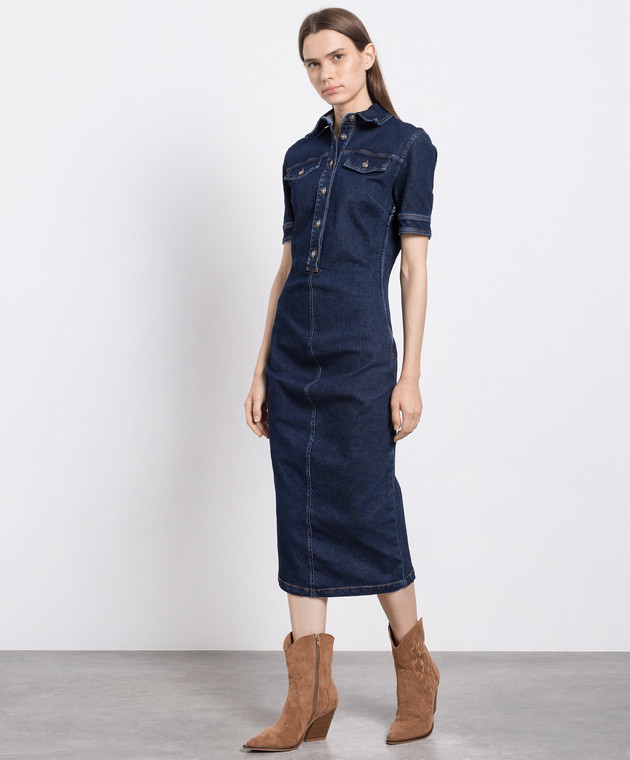 SPORTMAX デニム ミディ ドレス Max Mara Sportmax - Midi blue denim dress BRAIES - shop with