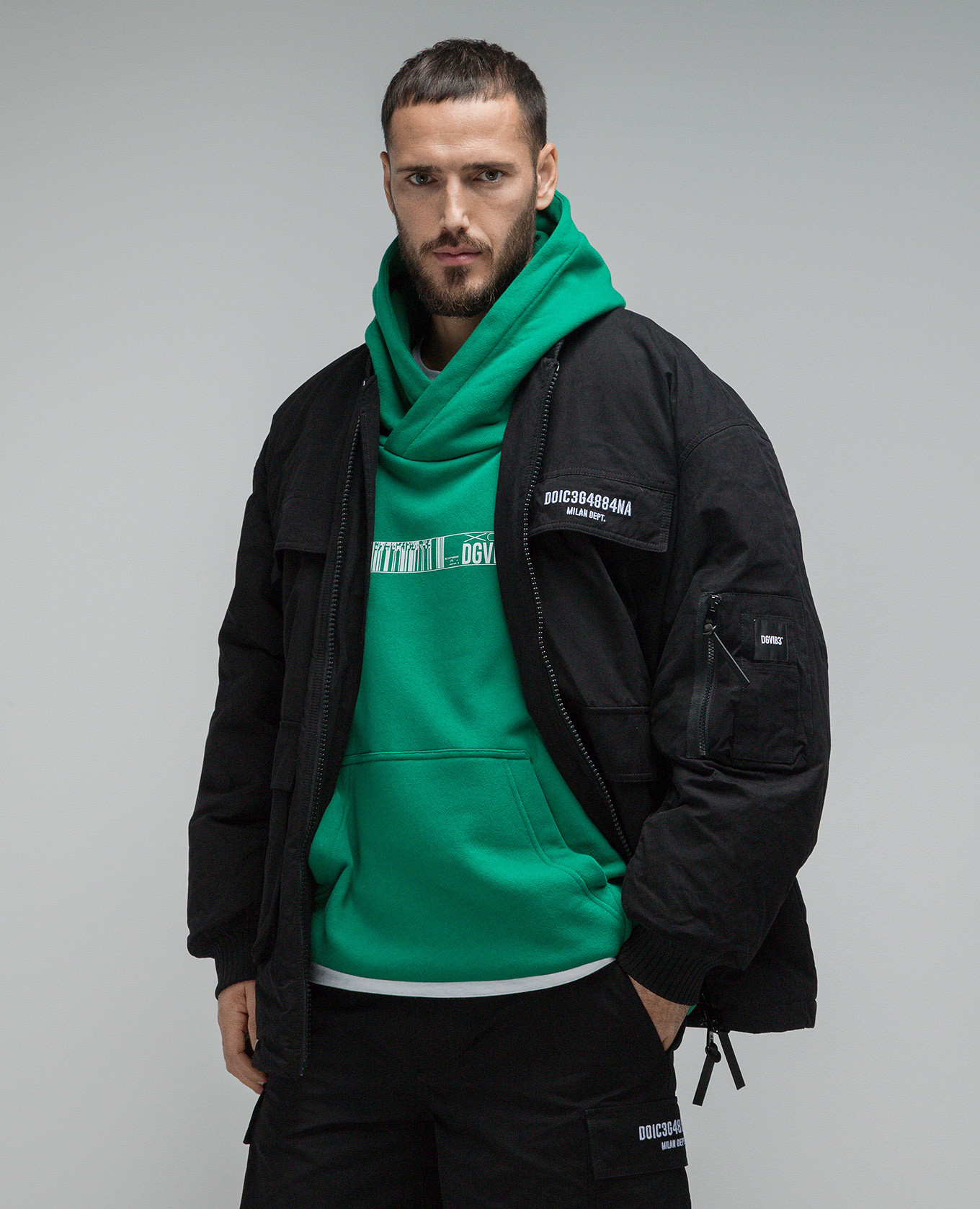 

Black jacket with embroidery DGVIB3 Dolce&Gabbana