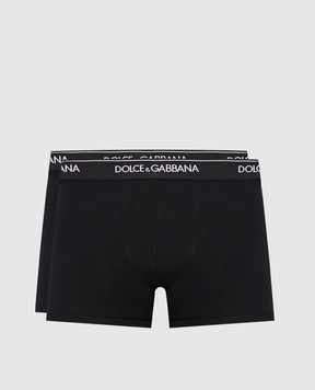 Dolce&Gabbana Set of black boxer briefs with logo M9C07JONN95