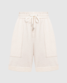 Peserico Beige shorts with monil chain P04872J002379