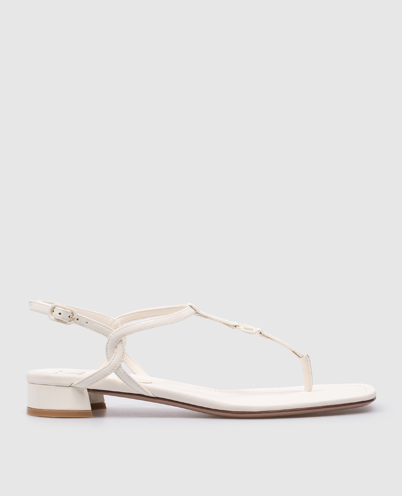 

White patent leather sandals with VLogo Signature logo Valentino