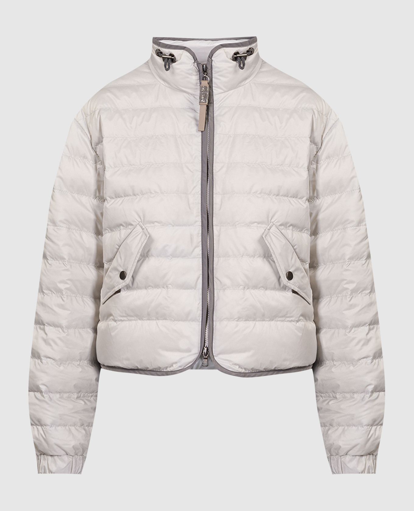 

Gray down jacket with monil chain Brunello Cucinelli, Серый