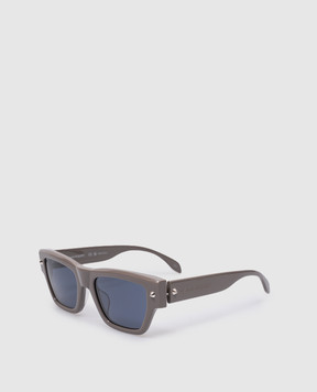 Alexander McQueen Brown Spike Studs Sunglasses 736860J0749
