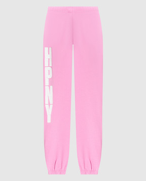 Heron Preston Pink joggers with logo print HWCH003S23JER001