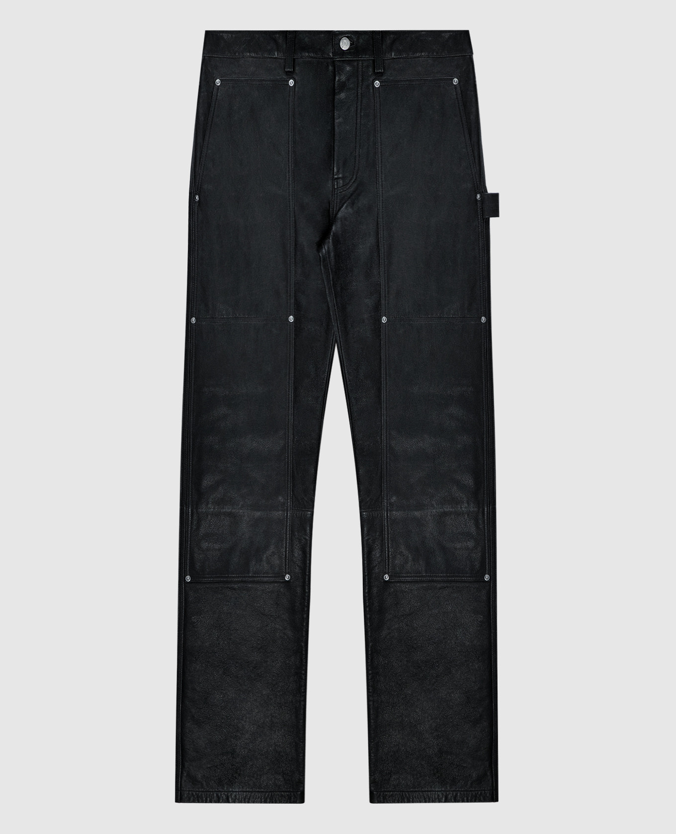

Black leather pants with a vintage effect Helmut Lang