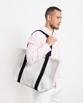 Vilebrequin White beach bag with logo BSBC1137