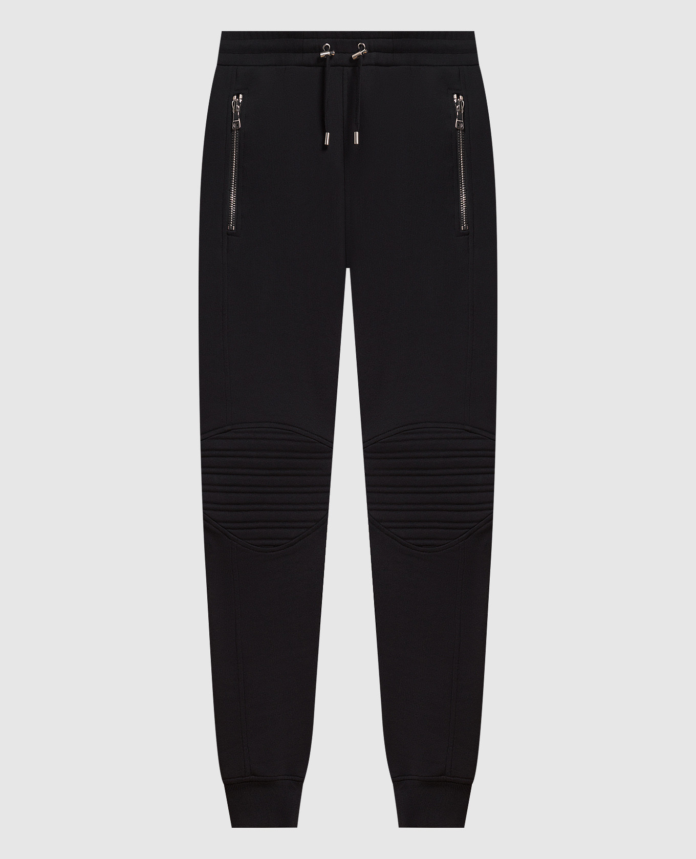 Black joggers with textured logo balmain