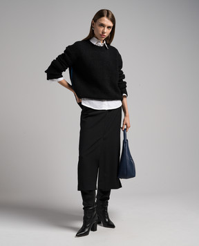 Helmut Lang Black sweater with contrasting trim N07HW703