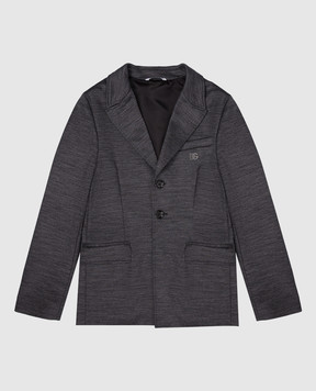Dolce&Gabbana Children's gray jacket with a logo L41E93FUGRY