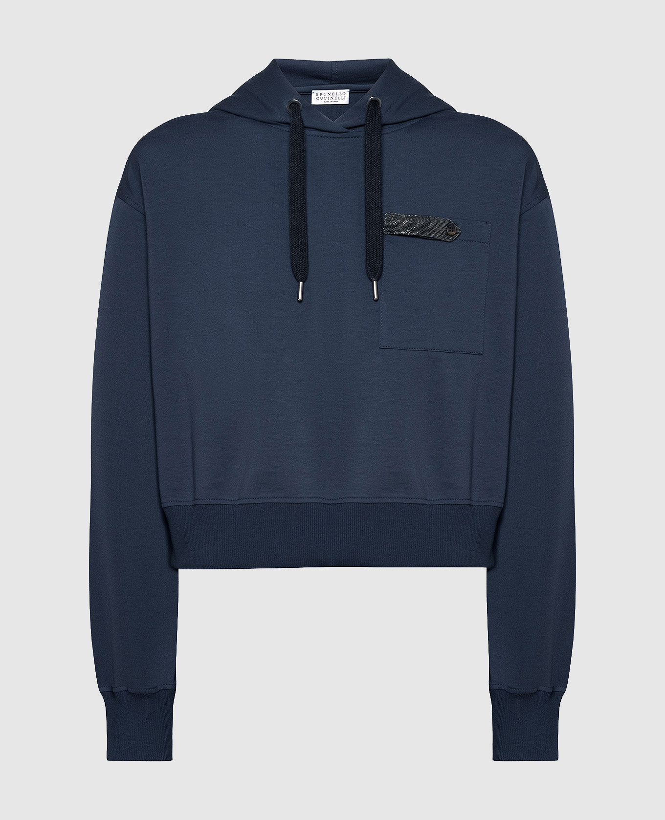 

Blue hoodie with monil chain Brunello Cucinelli