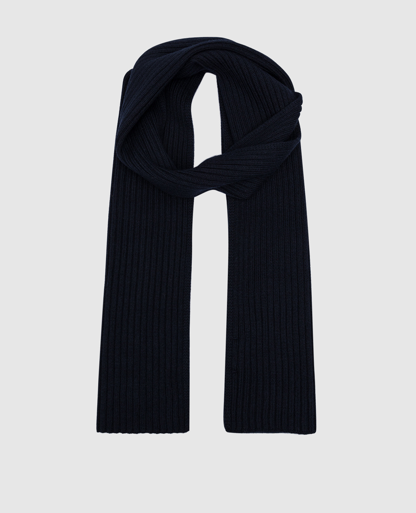

Blue scarf with a scar made of merino wool D'Uomo Milano