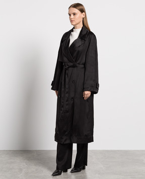 Lou Lou Studio Black double-breasted trench coat Lonna LONNA