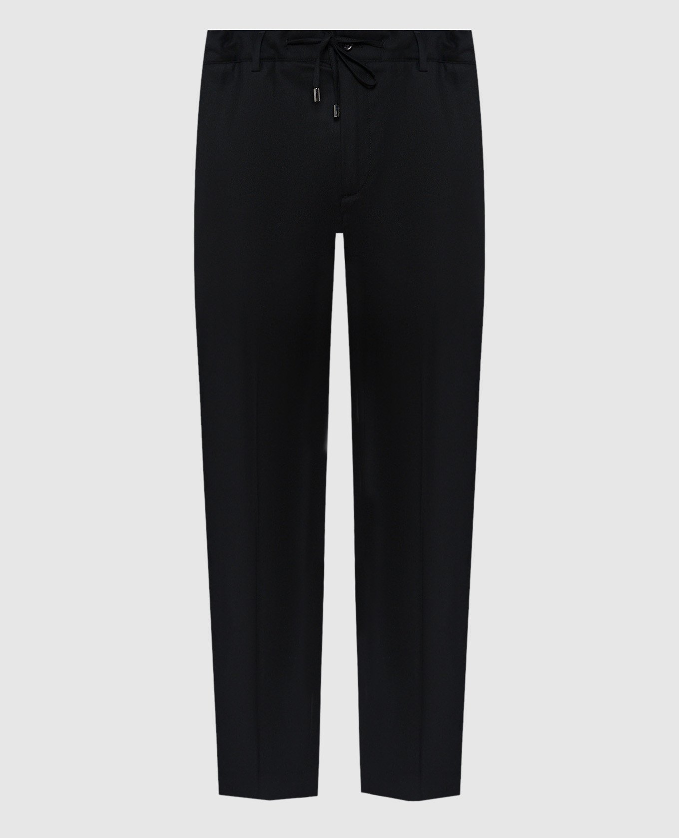 

Black wool trousers with metallic logo Stefano Ricci