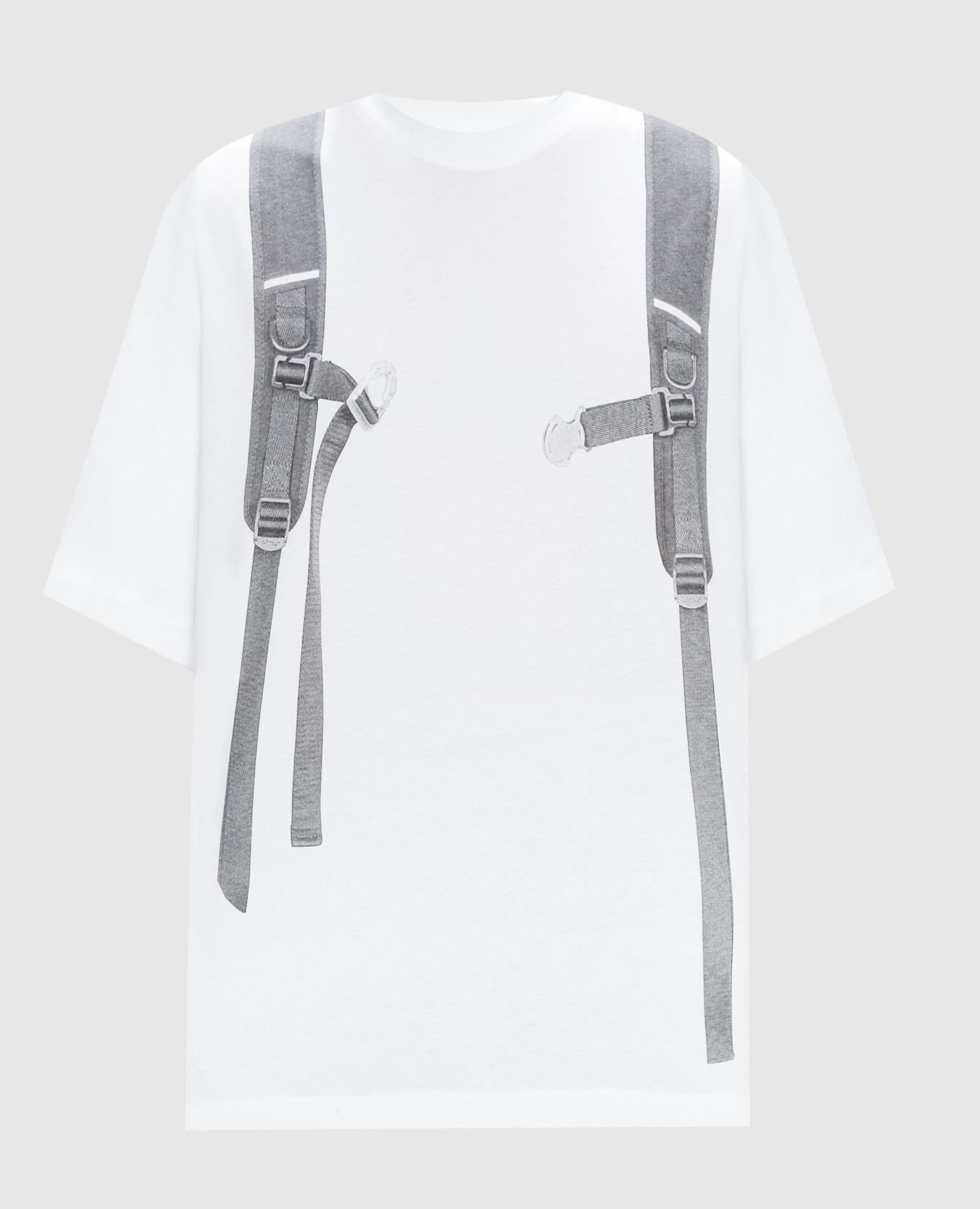 White t-shirt backpack with print off-white