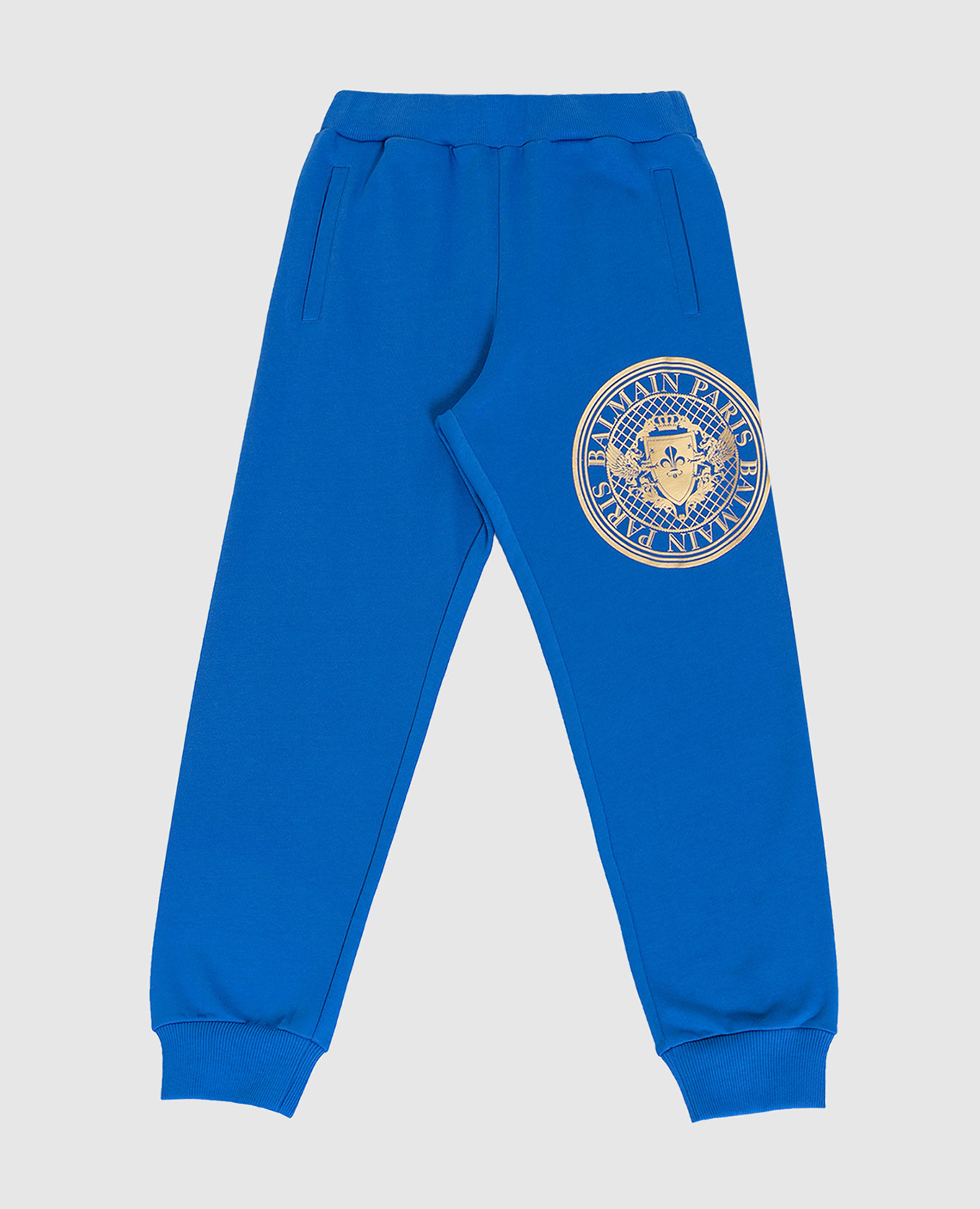 Balmain coin logo baby blue joggers balmain