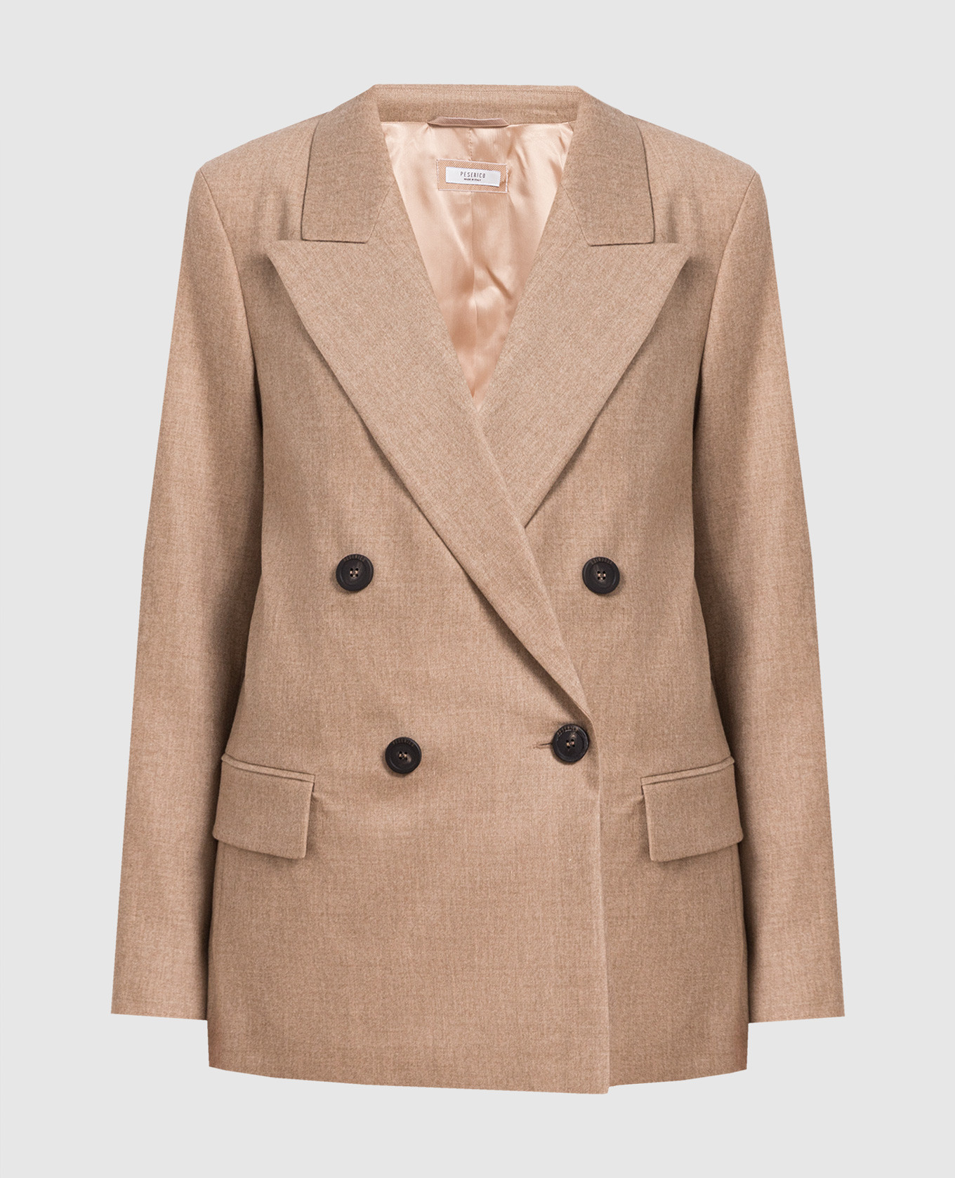 

Double-breasted light brown jacket Peserico, Коричневый