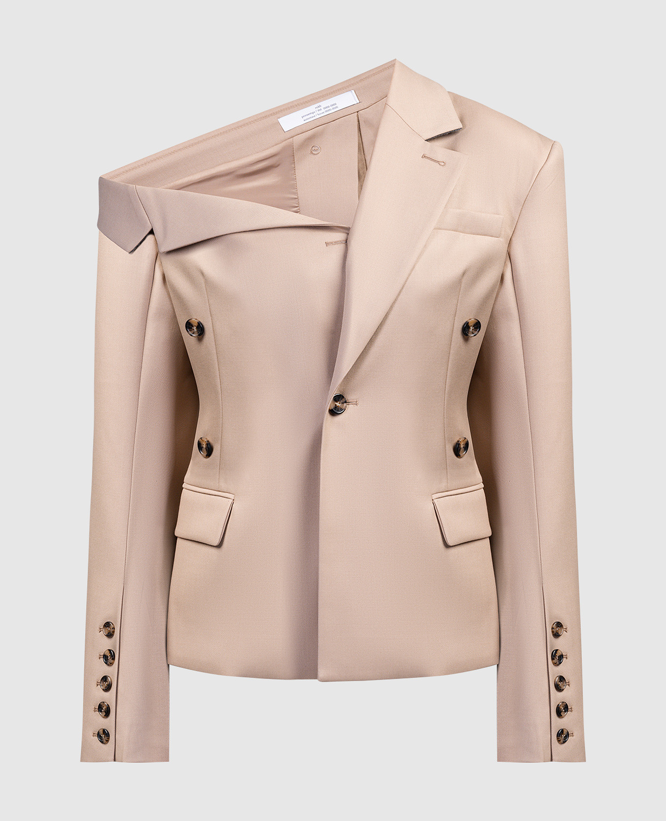 

Beige jacket of asymmetrical cut Rokh