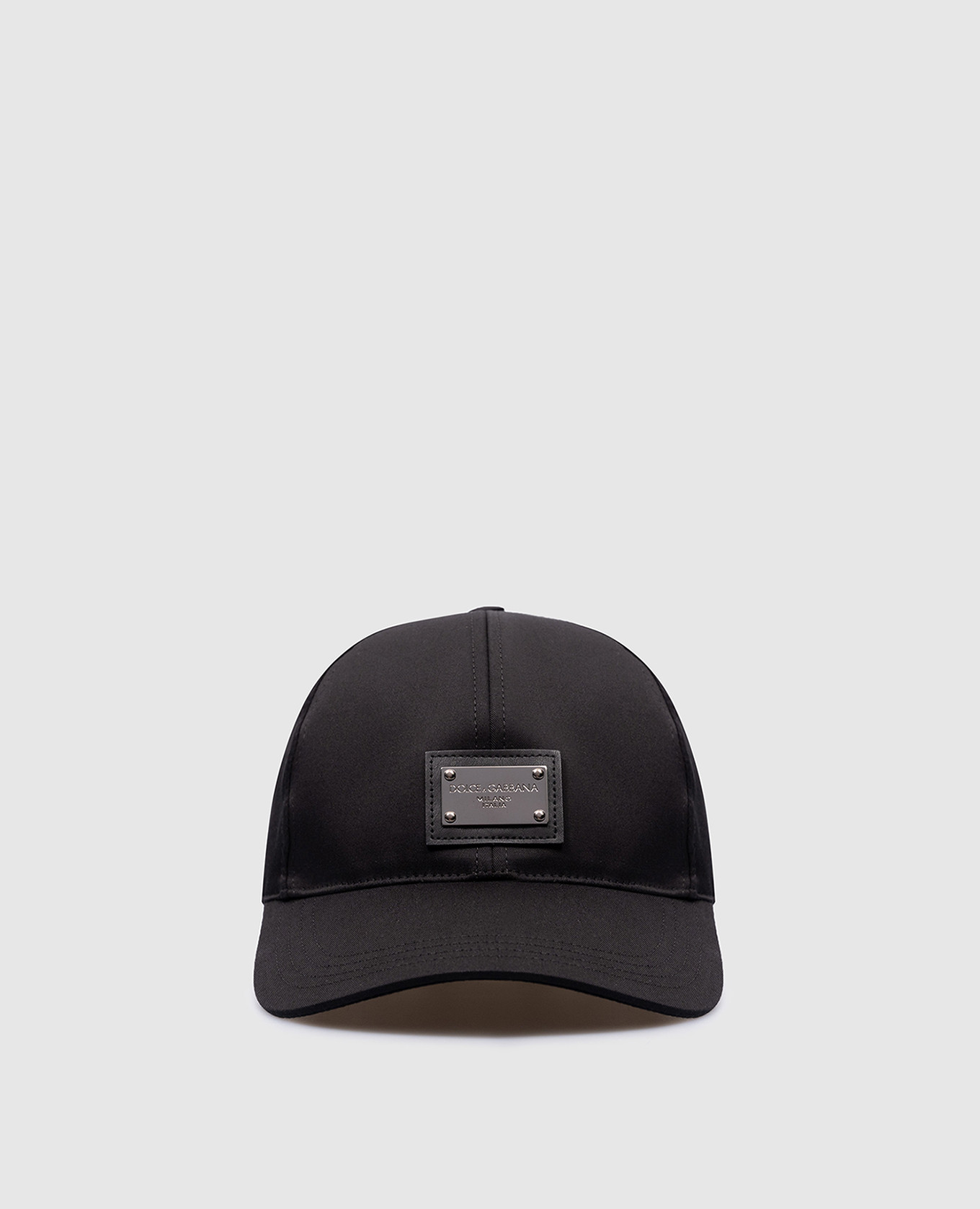 Dolce&Gabbana Black cap with logo patch