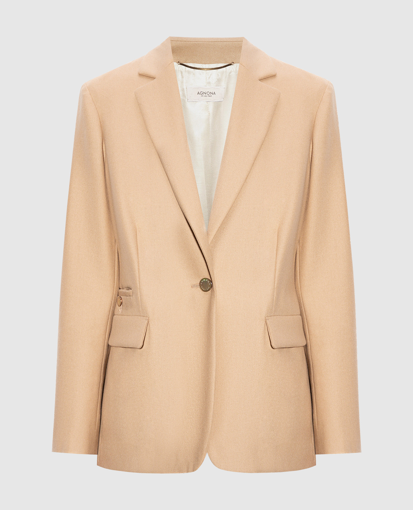 Beige wool and cashmere jacket agnona