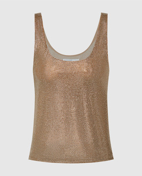 Giuseppe Di Morabito Milano Golden top with crystals 02PSTO178FC02212