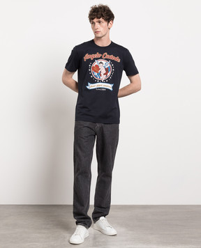 Dolce&Gabbana Blue T-shirt with a print G8JF7TG7OYH
