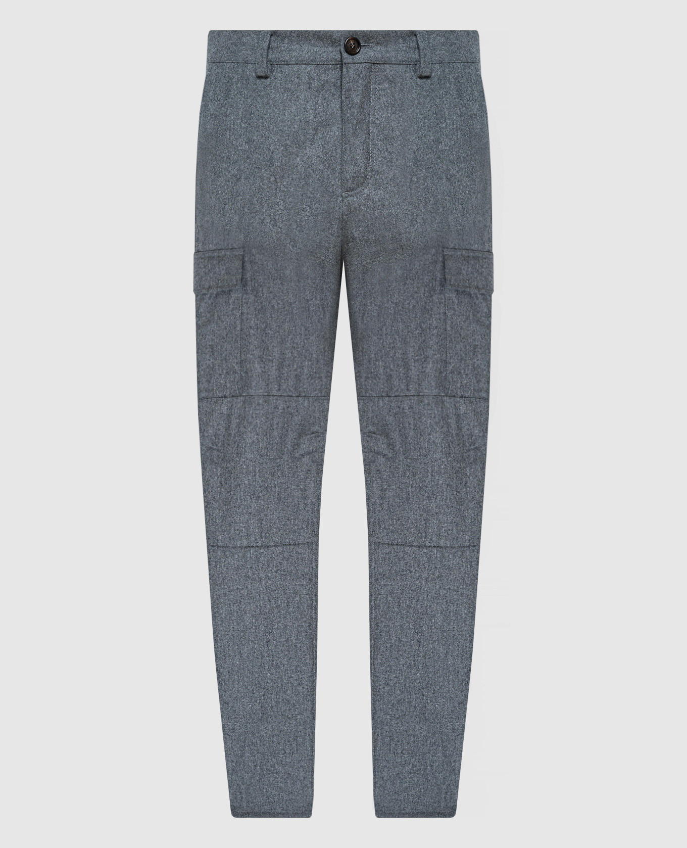 

Gray melange wool cargo pants Brunello Cucinelli, Grey